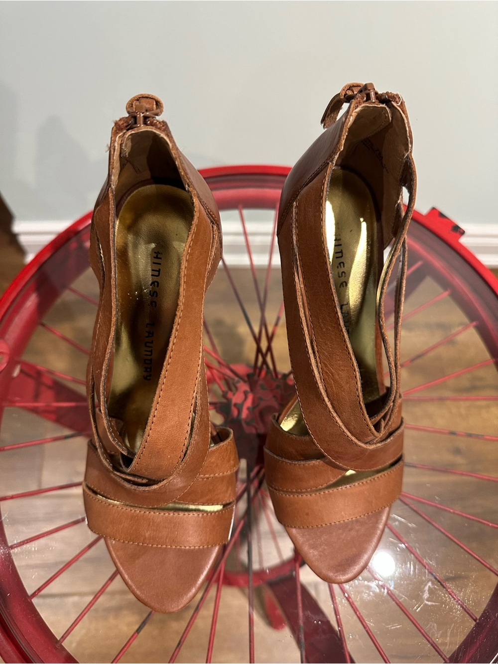 CL by Chinese Laundry Brown Strappy High Heel Sandals - Picture 4 of 5